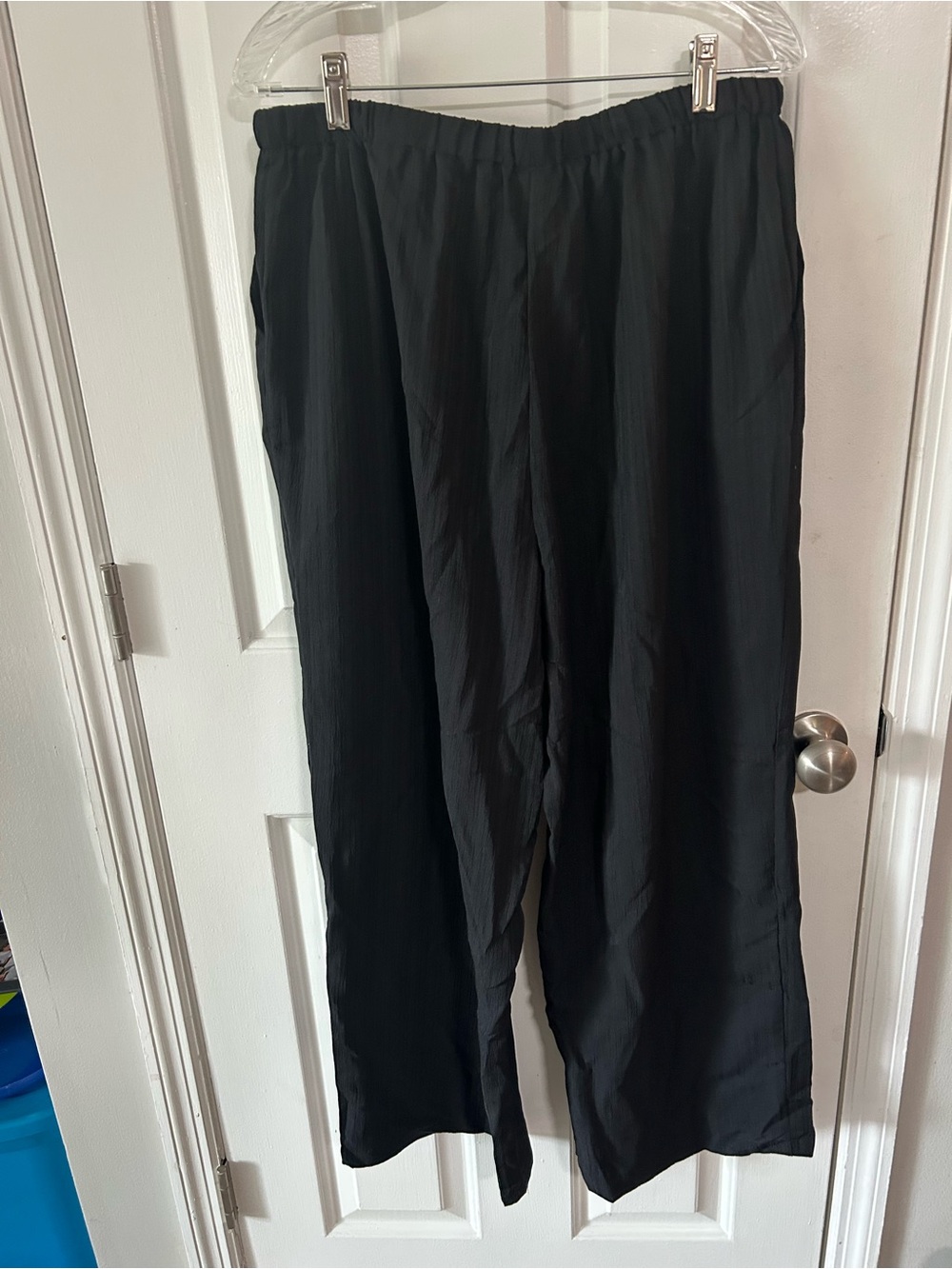 Lenin Black tie-Waist Pants 1xl